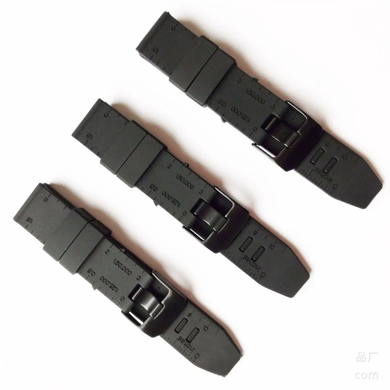 Сменный ремешок для часов 23 мм браслет Luminox наручных с защитной пряжкой резиновые