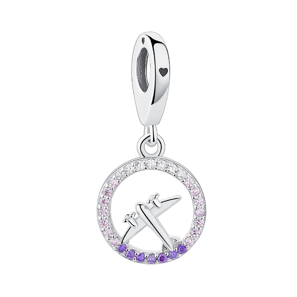 ELESHE, браслет Pandora, подвески, 925 пробы, серебро, Минни, счастливый глаз, сердце, бусины, прозрачный CZ, подвески, сделай сам, ювелирное изделие - Цвет: PY1785