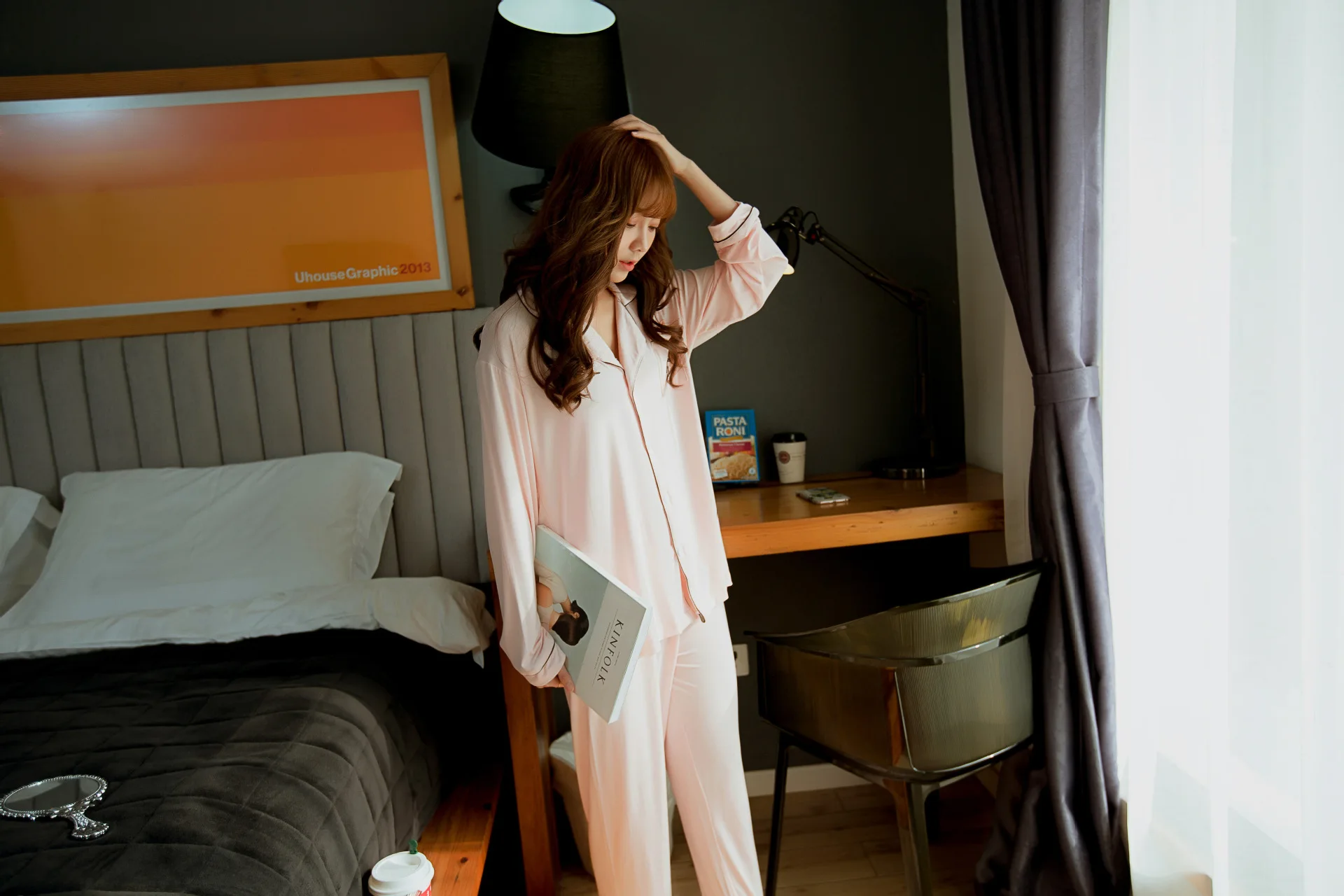 Autumn Winter Women Pajamas Sets Korean Sleepwear Sexy Pyjamas Women Cotton Embroidery Nightwear Long Sleeve Pijama Set