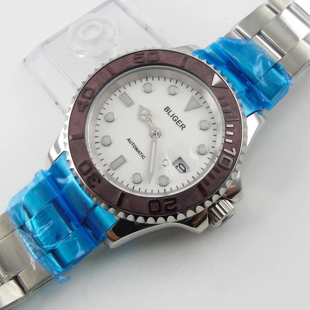 Мужские часы Bliger 40 мм с белым циферблатом и датой|watch men|watch men watchwatch watch |