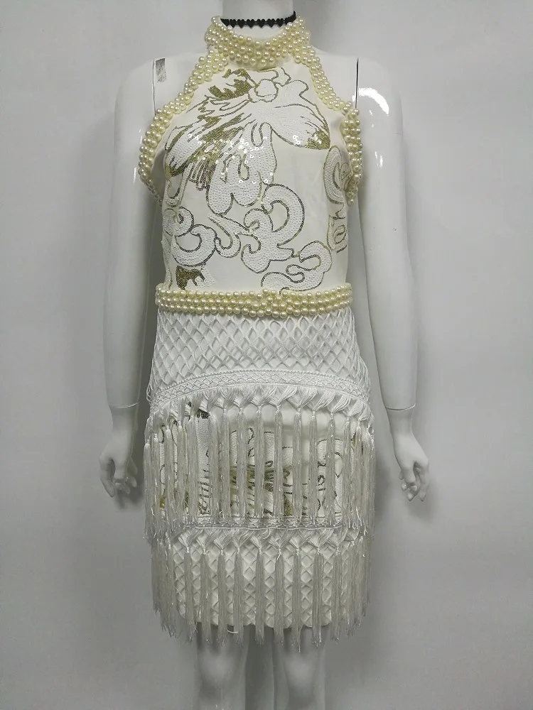 

Top Quality New Style Halter Bandage Dress Sexy Women Fashion Celebrity Evening Party Sequined Beading Mini Bodycon Dresses