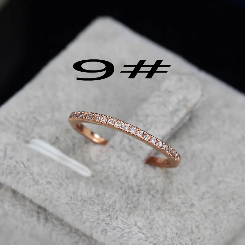 rose gold 9 Женский регулируемый браслет на запястье CWWZircons, под розовое золото с фианитами и очаровательным бегунком, CB089 - Окраска металла: rose gold 9