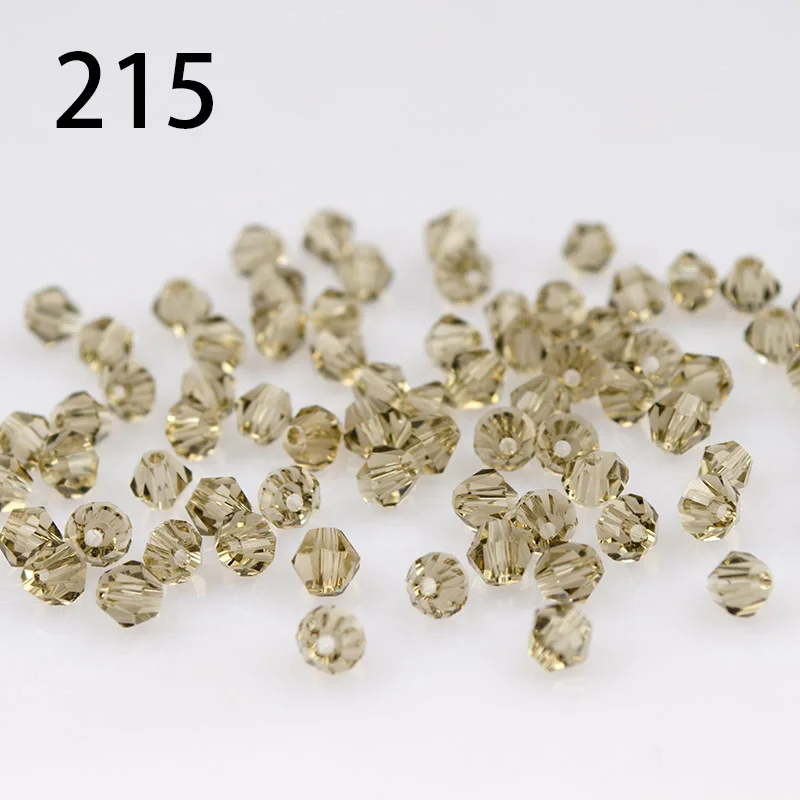 215 Торговля хрусталь, класс AAA бусины 100 шт/партия 4 мм Bicone Beads 5328/5301 Шарм свободные бусины для одежды «сделай сам» - Цвет: 215