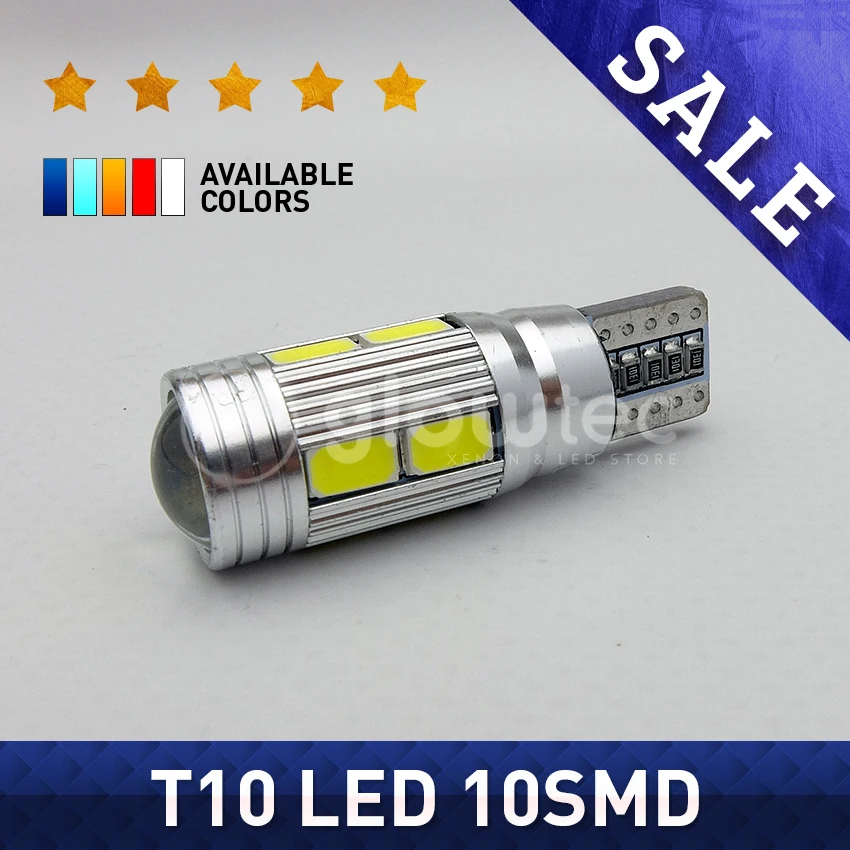 GLOWTEC 1 шт. T10 10SMD CANBUS 5630 SMD 194 W5W светодиодный автомобильный светильник без ошибок Автомобильная фара автобуса автомобильная лампа белый красный синий желтый