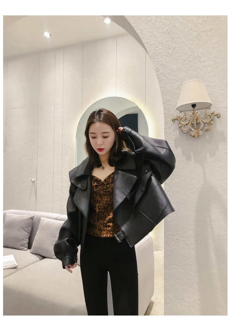 Женские Coat2019Autumn зимние; из овечьей кожи; женские Куртки из натуральной кожи из натуральной овечьей кожи короткие женские туфли больших размеров