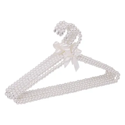 5 pcs/lot Pearl Hangers for Dress Coat European Style Pearled Clothes Hanger White Pearled Pants Rack - Цвет: Style 2