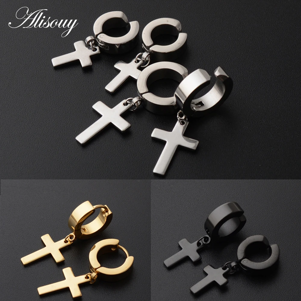 1 пара мужские и женские серьги Клипсы из нержавеющей стали|clip earrings|earrings crossear clip