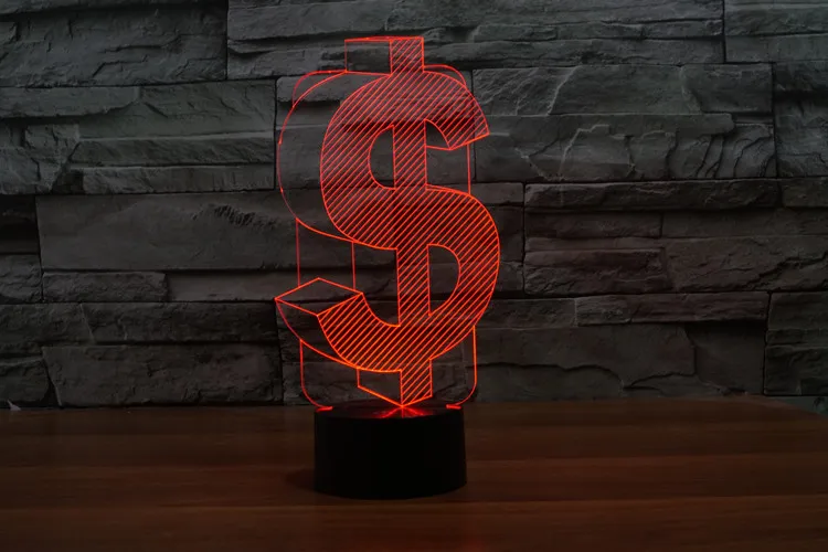 Детский подарок на день lamparas de mesa infantil 3D доллар USD корпоративный домашний декор