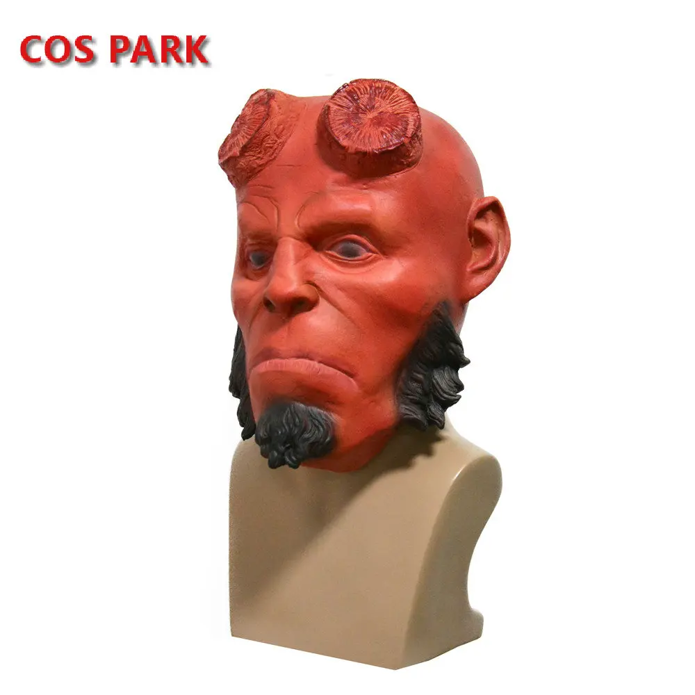 Маска Hellboy Хэллоуин Реалистичная латексная маска для лица | Тематическая одежда и