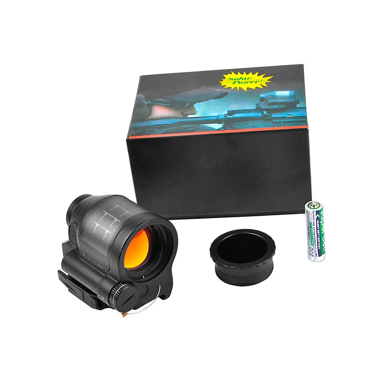 SRS солнечная мощность красный точечный прицел 1X38 Коллиматорный прицел с QD Крепление Оптика прицел охота