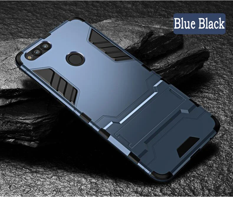 Армированный чехол для huawei Honor 8 9 Примечание 10 20 Lite 10i 20i 7X 7A 7C Pro 8A 8C 8S 8X Max V8 V10 V20 V9 Play чехол для телефона чехол на заднюю панель - Цвет: Blue Black