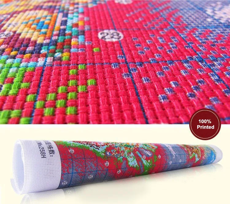 Счастливый обнять картины учитываются печать на холсте DMC 14CT 11CT комплект Вышивки