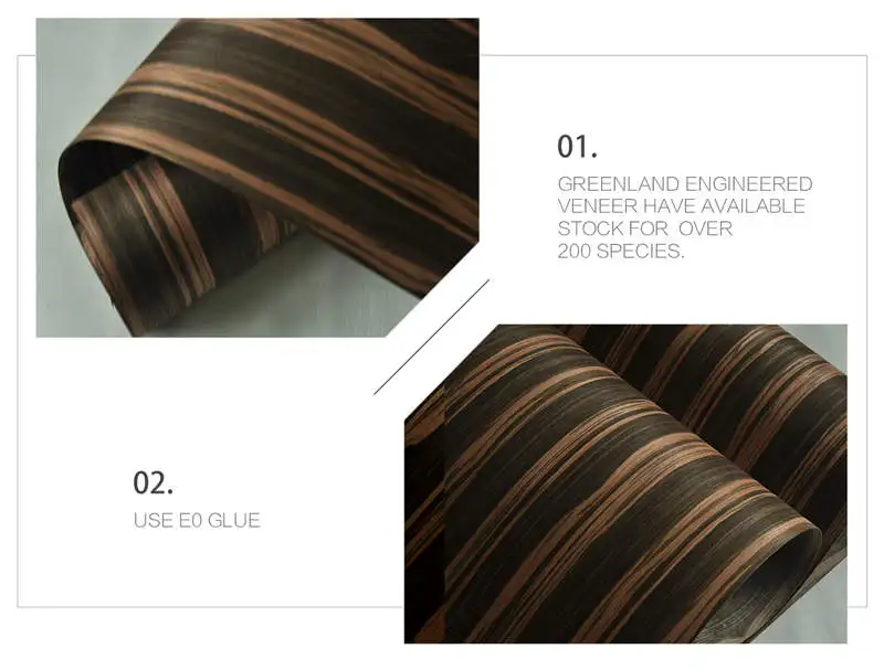 Ebony виниры полы DIY мебель натуральный 250x60 см спальня стул ночной стенд деревянный шкаф массажный стол
