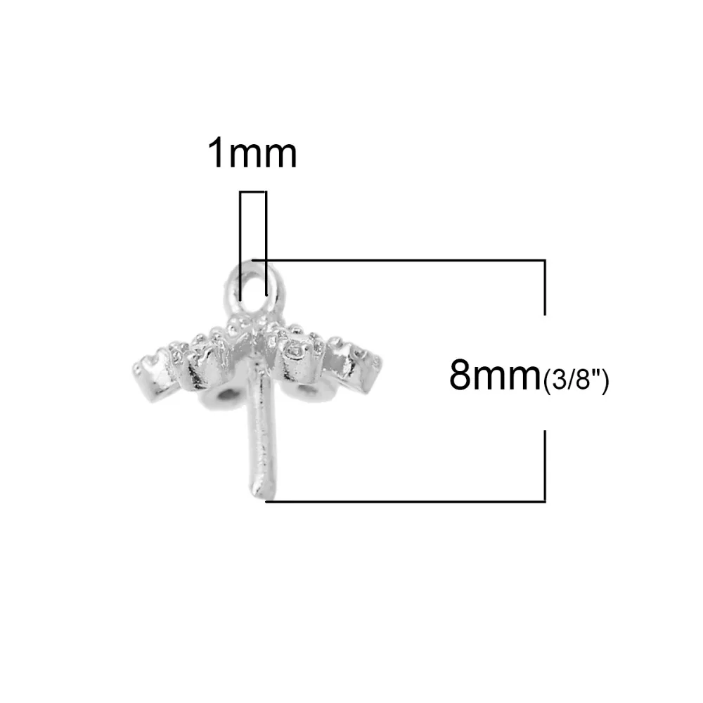 DoreenBeads медный серебристый цвет жемчужный подвесной коннектор штырьковый