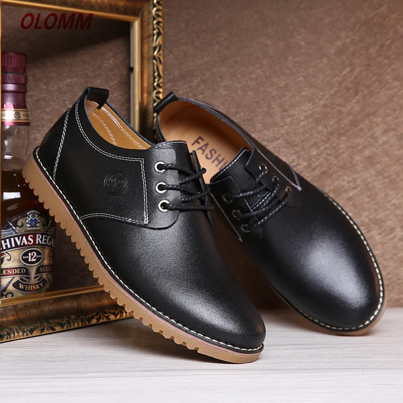 2020 Casual Shoes Men Fashion Handmade Vintage Luxury Brown Brand Male Genuine Leather Men's Leisure | Обувь