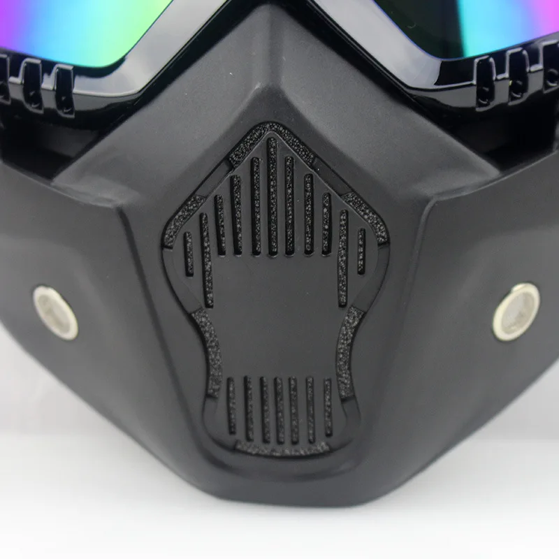 Hot ! Retro motorcycle helmet mask detachable goggles and mouth filter perfect open face retro dust-proof half glasses | Автомобили и