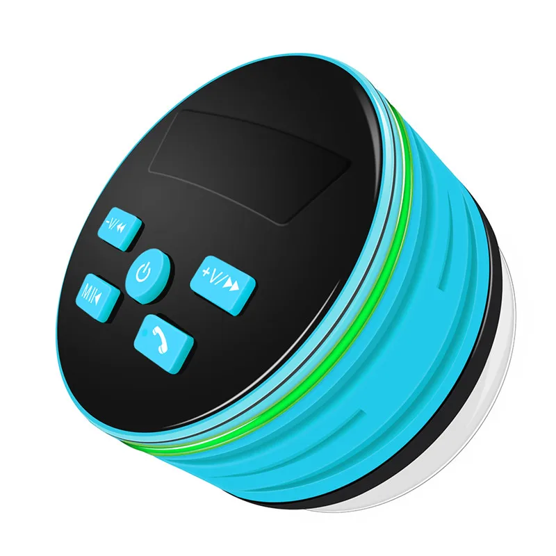 HAAYOT IPX7 водонепроницаемый портативный Bluetooth динамик светодиодный светильник Душ беспроводной стерео BT присоска динамик s Hands-free Mic FM радио
