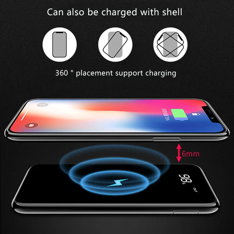 Qi Беспроводной Зарядное устройство для iPhone 8 X XS max samsung S8 note 9 Быстрая зарядка 5 В/2.1A