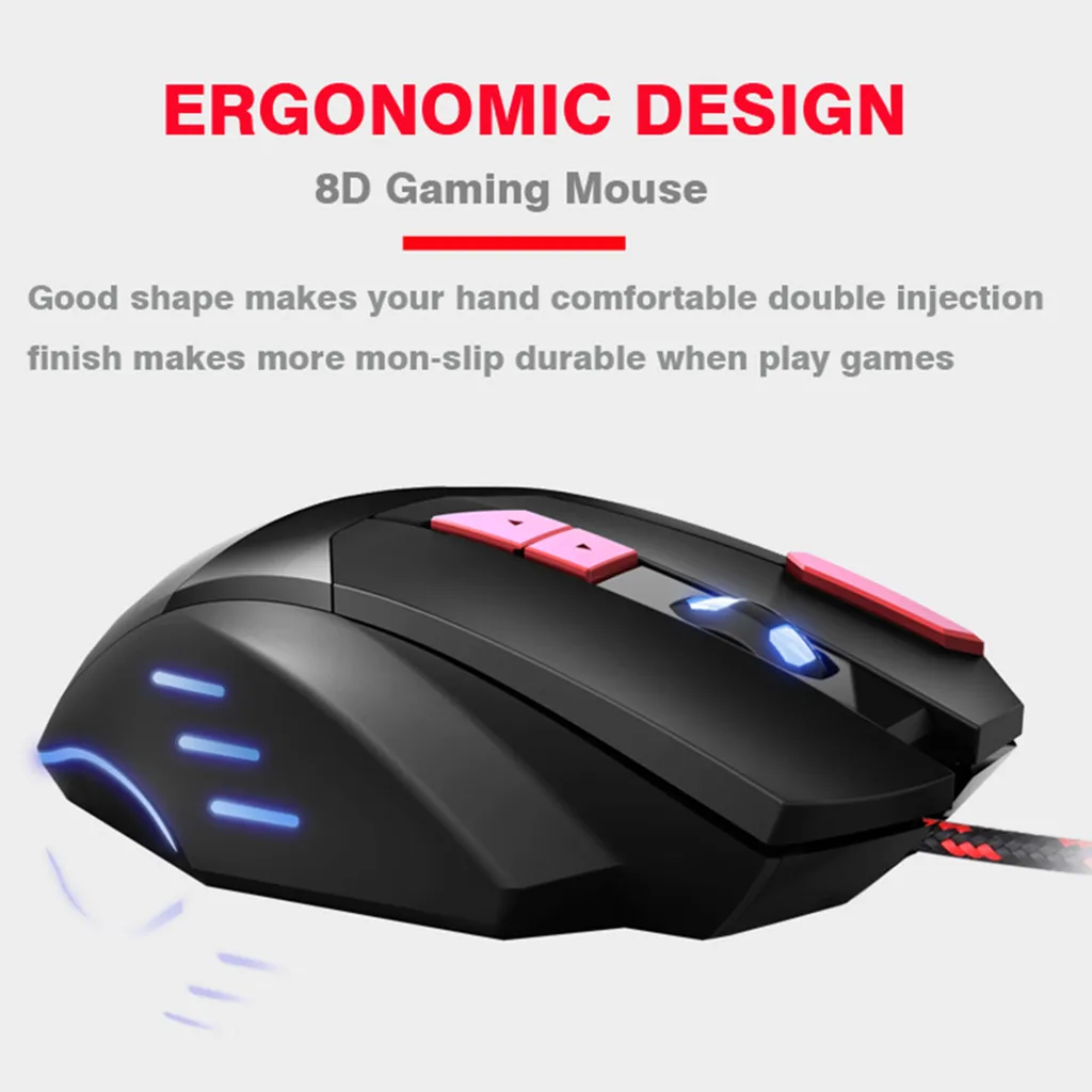 GM18 профессиональная Проводная игровая мышь Эргономичный дизайн Компьютерная 8