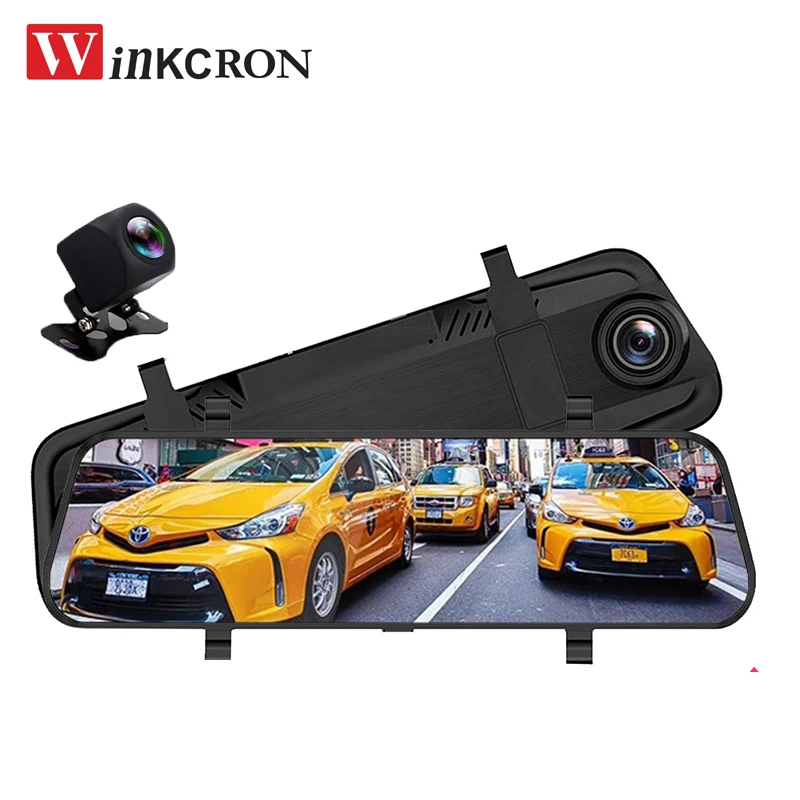 

10 Inch IPS Car Stream Media Rearview Mirror Dash Cam Full HD 1080P Dual Camera Auto Car Video Player Car Intelligent System