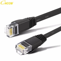 cncob cat6 gigabit ethernet cable flat internet network jumper home high speed cable rj45 computer broadband connector