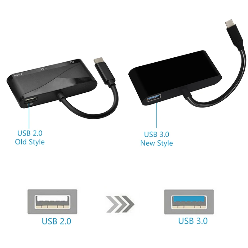 Адаптер USB C HDMI VGA Тип к 4K Thunderbolt 3 для Samsung Galaxy S8 Huawei Mate 10 Xiaomi Air HDMI|Кабели USB| |