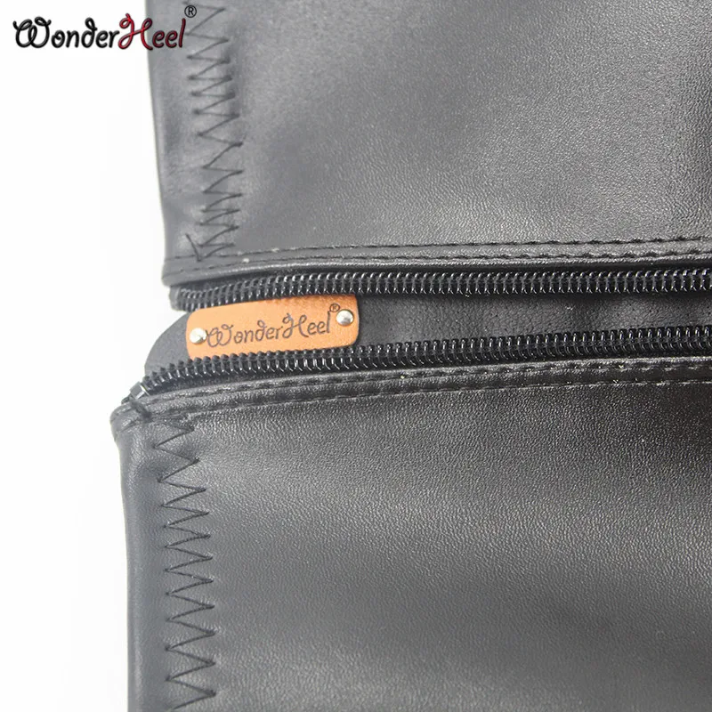Wonderheel/очень высокий каблук. Пикантные сапоги до колена из матовой кожи на каблуке-шпильке 7 дюймов с острым носком и металлическим каблуком