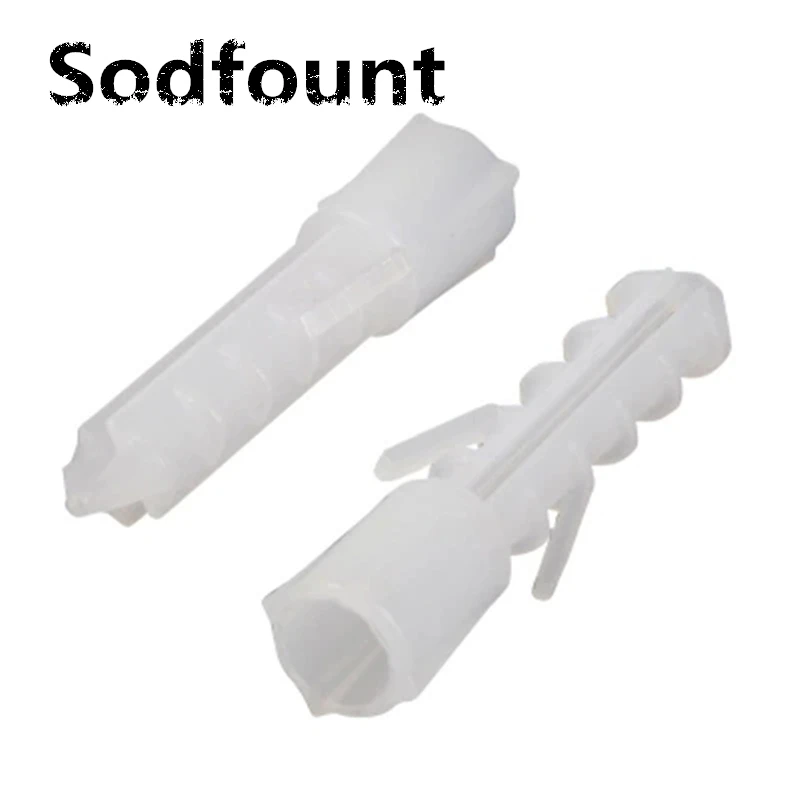 500pcs Anti-skid plastic expansion tube 6mm/8mm casing screws nylon bulge anchor the rubber plug | Обустройство дома