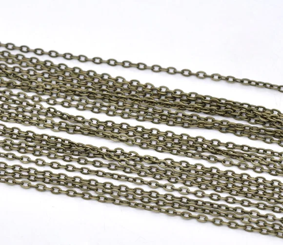 Doreen Box Милые Бронзовые Цепочки 10 м с плоским соединением 3x2 мм (B12778)|bronze chain|10m chainchain