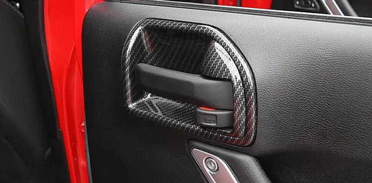 ABS 4 дверная ручка крышка чаши наклейка шт./компл. для Jeep Wrangler JK 2011 2012 2013 2014 2015 2016 2017