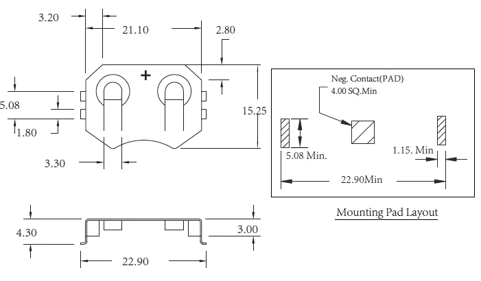 10 шт./лот CR2032 2032 держатель батарейного отсека|battery holder|button cell holderbattery case holder |