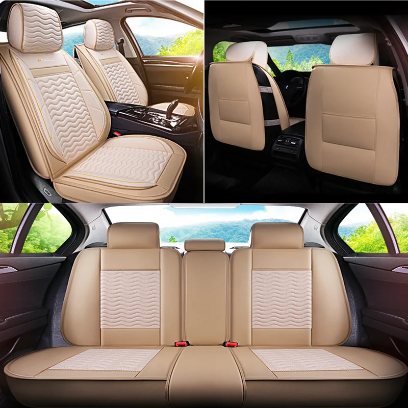 Универсальный pu кожаный плюс льняной чехол для сиденья автомобиля Mercedes benz aclass cla c