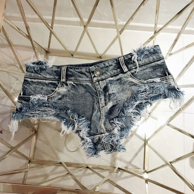 Сексуальные женские шорты в Европейском стиле модные потертые джинсовые с