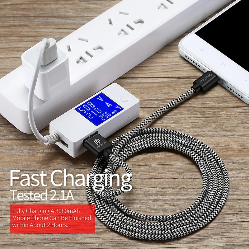 Micro USB кабель 2A нейлоновый плетеный для быстрой зарядки Elephone A6 P8 C1 S7 Mini A4 A2 Pro H1 A8 A1