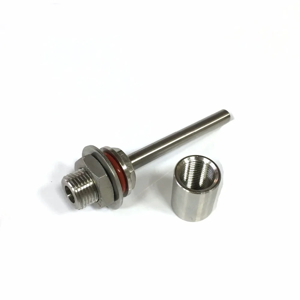 5 &quotL нержавеющая сталь 304 Homebrew чайник Thermowell Weldless 1/2&quot BSP|weldless thermowell|homebrew kettlehomebrew