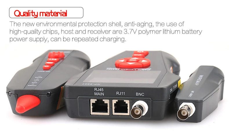 NF-8601W Многофункциональный сетевой кабельный тестер с функцией POE& PING RJ45 LAN Сетевой кабельный тестер для BNC PING POE RJ11