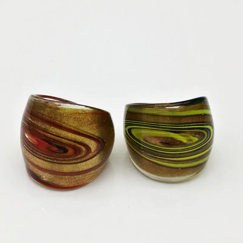 Бесплатная доставка опт Лидер продаж 8 шт. стеклянные кольца из муранского стекла