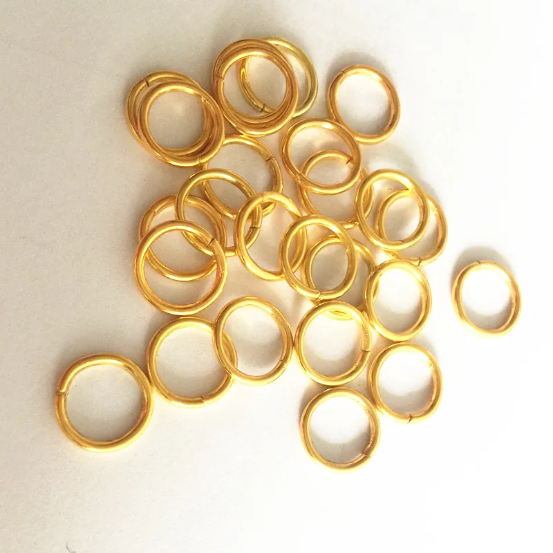 100pcs Non Welded Metal O Ring 2/5&quot Gold Plated Backpack Collar Harness Bag Parts DIY Accessorie | Дом и сад