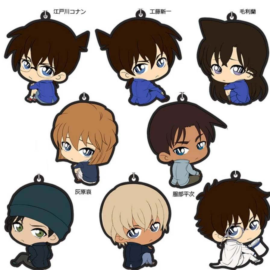 Резиновый брелок Kudou Shinichi Mouri Ran Аниме Детектив Конан|detective conan|japanese animekeychain anime |