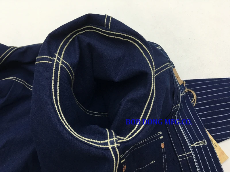 BOB DONG, репликация, Wabash, индиго, 506xx, 1-я джинсовая куртка, 12,5 унций, Selvage, Мужская джинсовая куртка в полоску, верхняя одежда, Весенняя верхняя одежда, 44