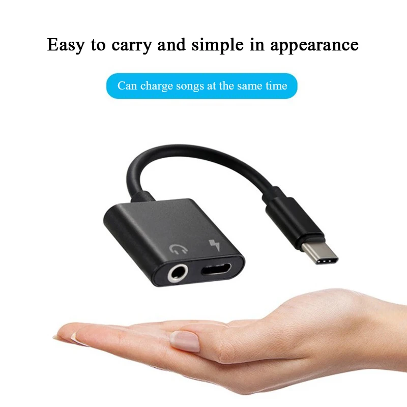 Cherie Usb Тип C адаптер Зарядное устройство аудио кабель 2 в 1 Тип-C до 3 5 мм разъем для