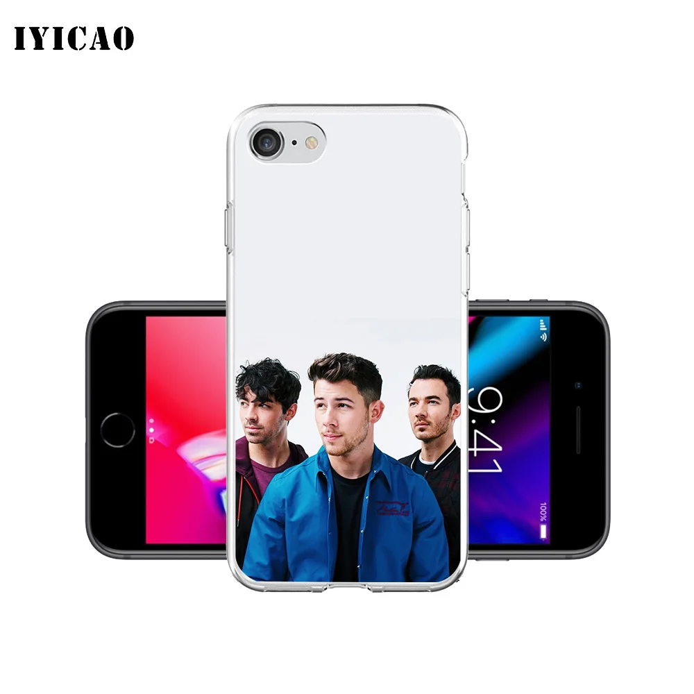 IYICAO Rock band Jonas Brothers Мягкий силиконовый чехол для телефона iPhone X XR XS MAX 6 6s 7 8 Plus 5 5S SE TPU |