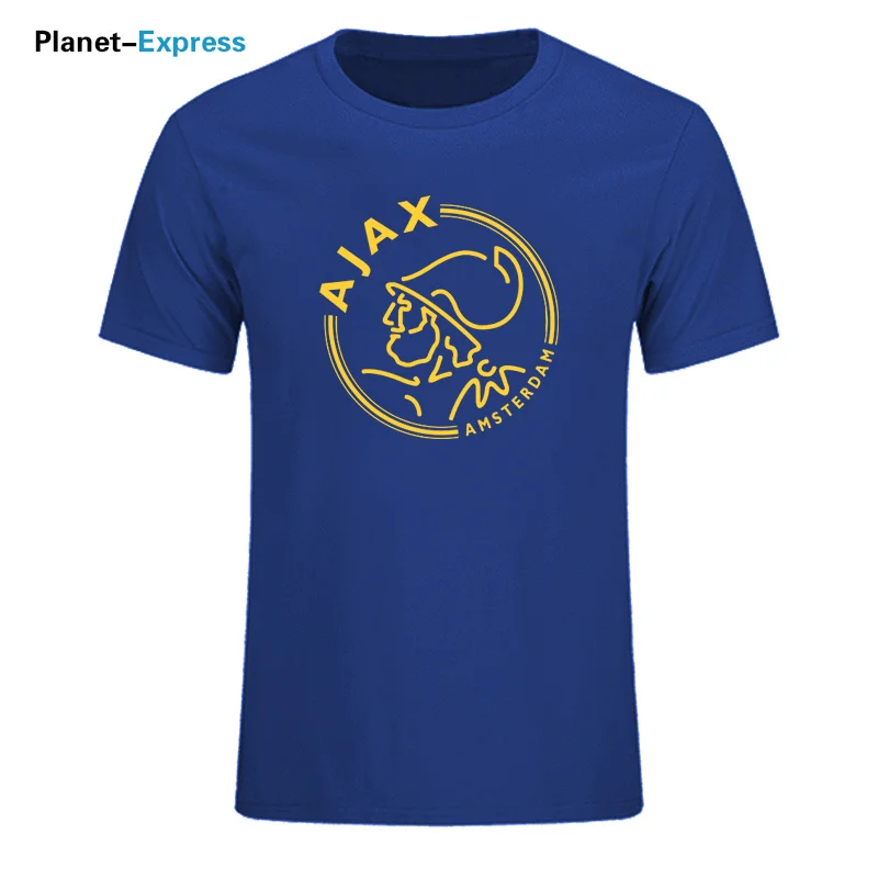 Модные футболки ajax, забавные мужские футболки, футболки с коротким рукавом, роскошные летние хлопковые футболки размера плюс, хип-хоп топы, футболки - Цвет: 19
