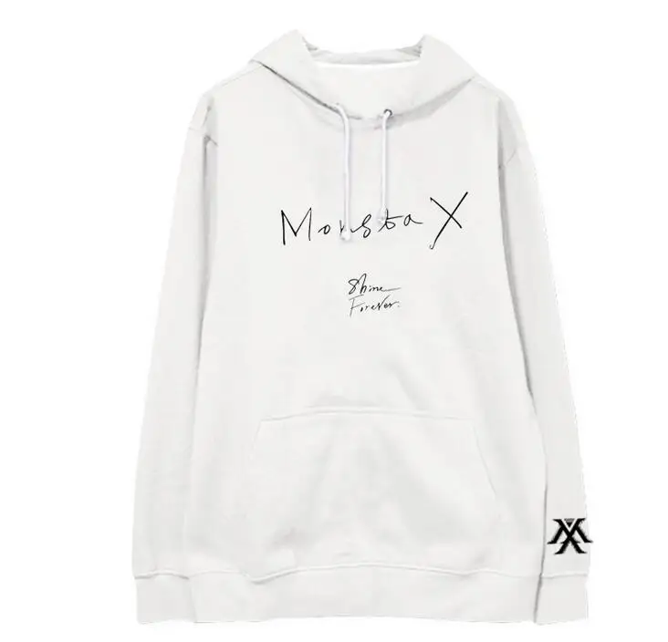Новое поступление kpop monsta x shine forever album, флисовая толстовка с принтом унисекс, Модный пуловер с капюшоном monsta x