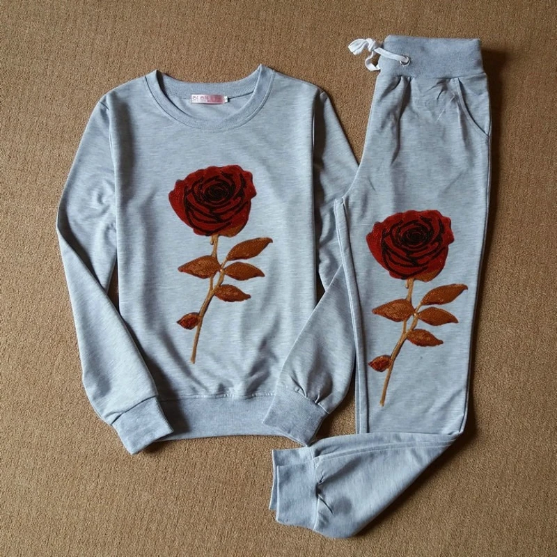 Женский спортивный костюм топ с длинными рукавами + штаны комплект из 2 предметов