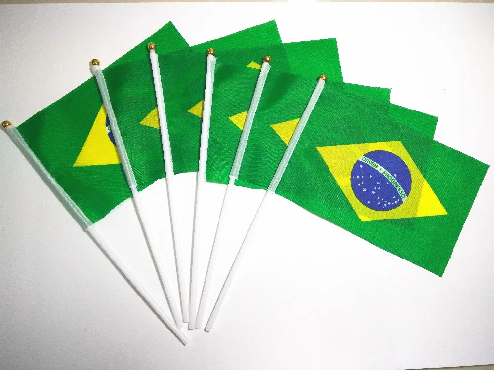 Баннеры из полиэстера с изображением бразильских флагов 14 х21 см | Дом и сад