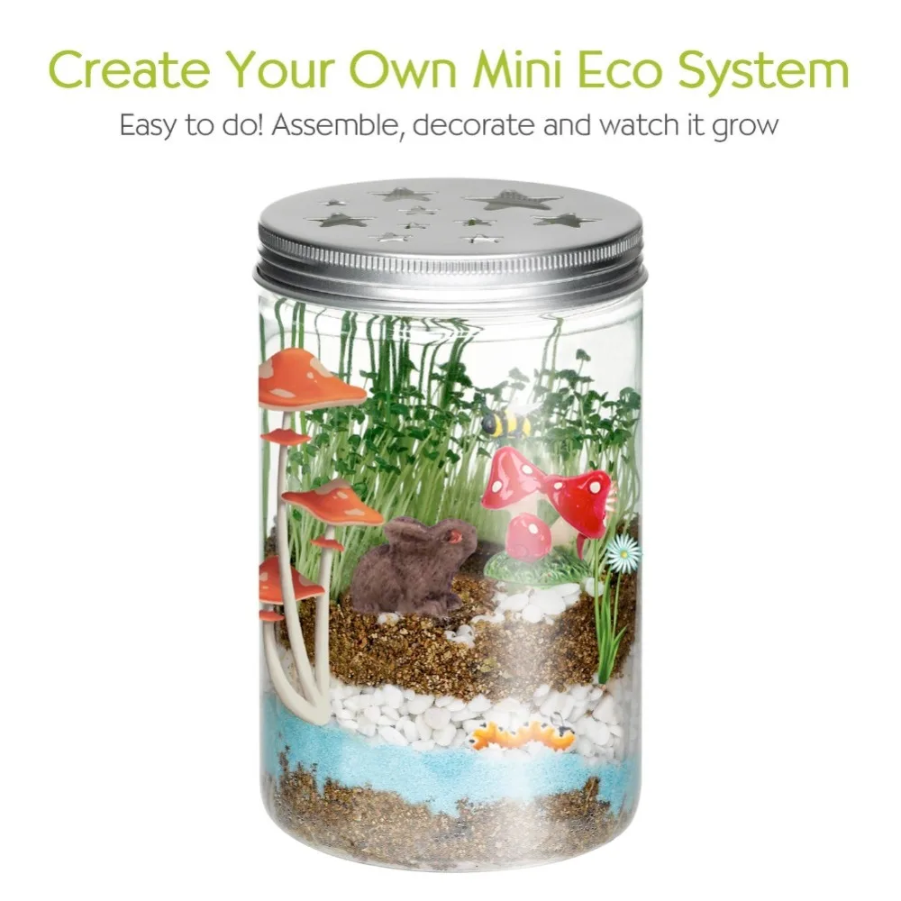 Для детей DIY Grow 'n светящийся Террариум набор для креативные Подарочные игрушки