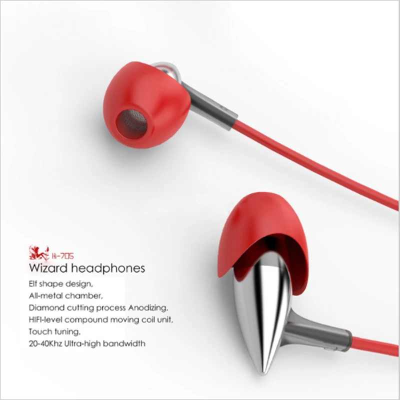 100% Оригинальные UiiSii Hi705 vogue стерео бас наушники Спорт HIFI In ear шумоизоляция 3 5 мм для