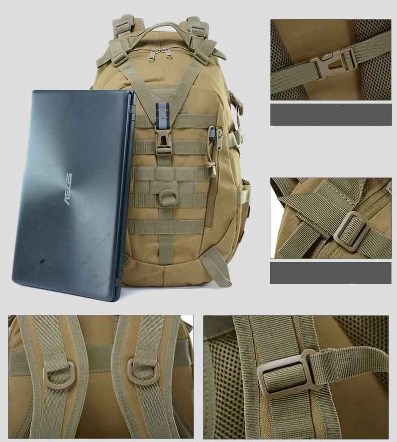 Военный Рюкзак Molle, Мужская армейская тактическая сумка, походный рюкзак для альпинизма, походный камуфляжный рюкзак для путешествий, Mochila Milita