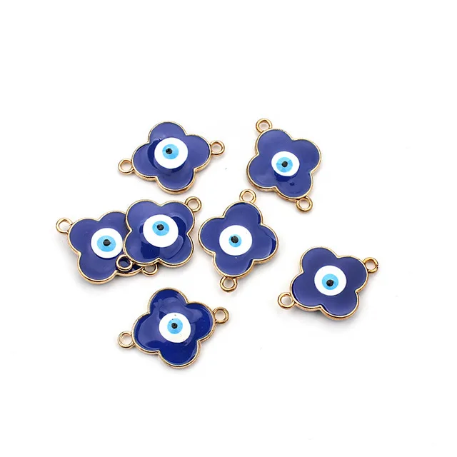 Сглаза 10 шт./лот 29*19 мм Турция голубые шармы Подвеска Крест Разъемы для evileye